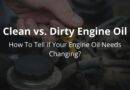 clean vs dirty engine oil