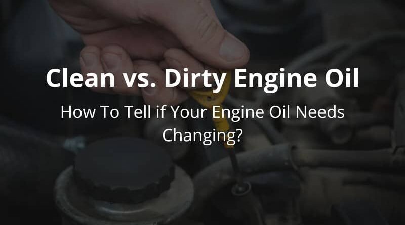 clean vs dirty engine oil