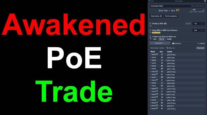 awakened poe trade error code 1020